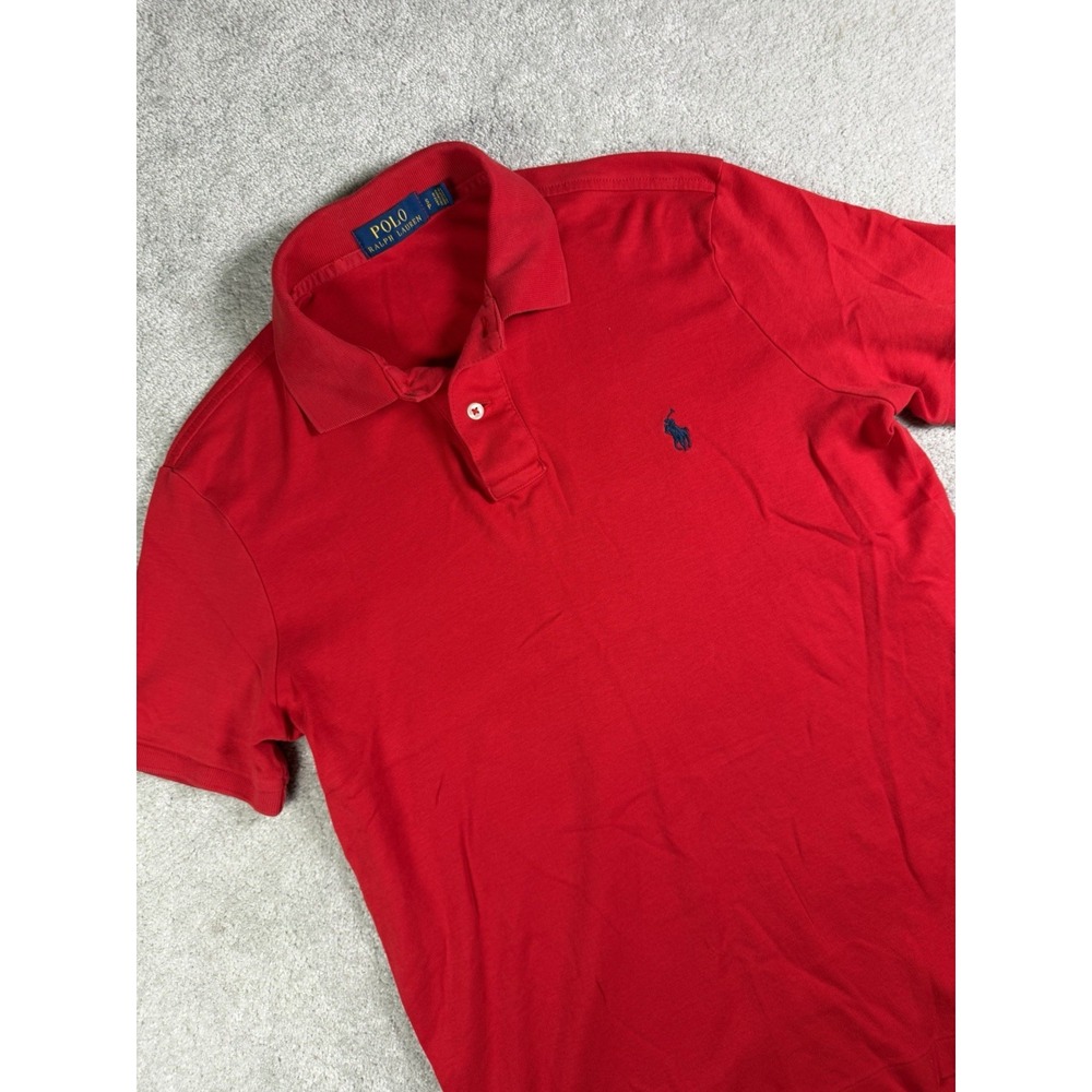Polo Ralph Lauren Men's Red Cotton Polo Shirt Size S Embroidered Pony